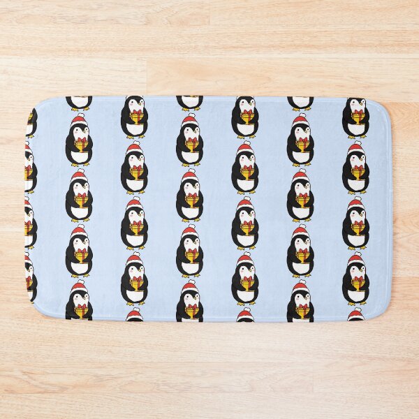 Item preview, Cute christmas penguin holding a gift  designed and sold by Yarafantasyart.
