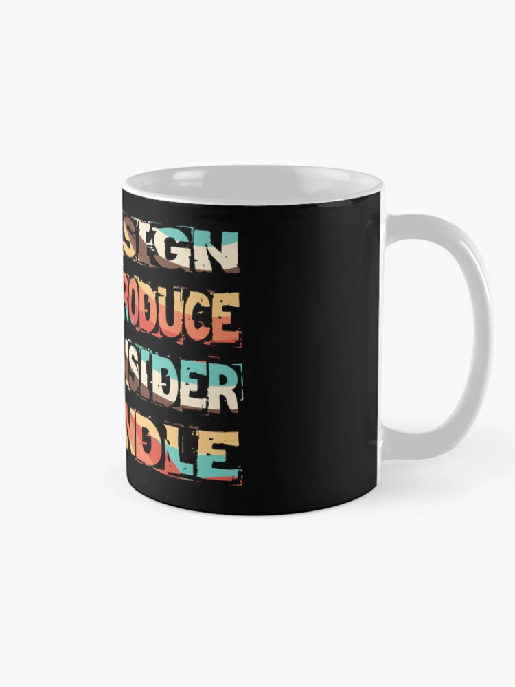 Thumbnail 3 of 6, Coffee Mug, Redesign Reintroduce Reconsider Rekindle Retro Sticker, designed and sold by KesDesigns ⭐⭐⭐⭐⭐.