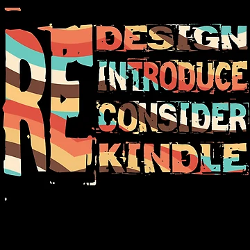 Artwork thumbnail, Redesign Reintroduce Reconsider Rekindle Retro Sticker, by KesDesigns ⭐⭐⭐⭐⭐