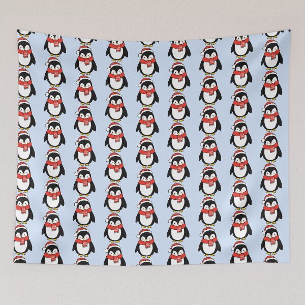 Item preview, Cute christmas penguin wearing a scarf  designed and sold by Yarafantasyart.