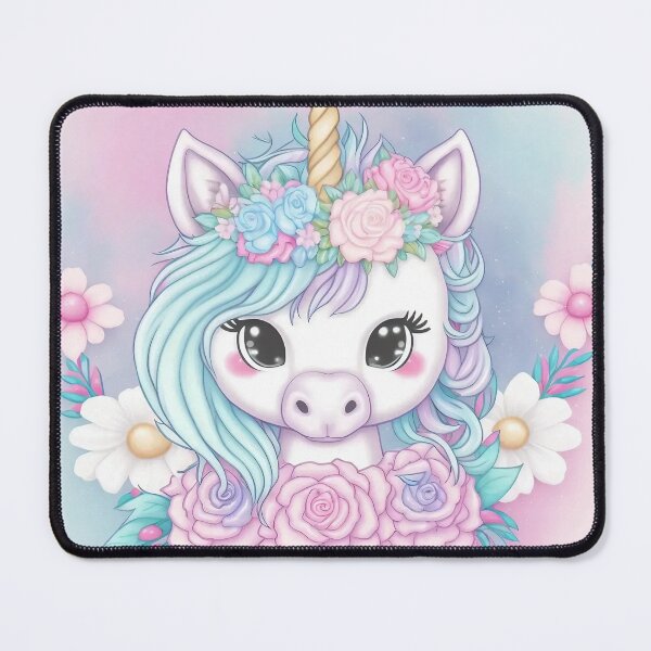 Item preview, Cute Pastel Unicorn Flowers designed and sold by MythicPrompts.