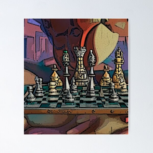 Rook Grid Mug 5x7 Chess Graphic 'MAKE YOUR MOVE' 