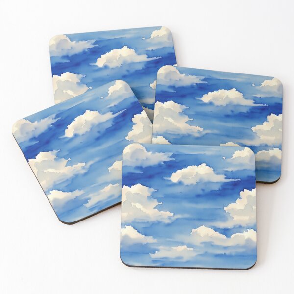 Item preview, Clouds in the Sky Seamless Pattern, Watercolor designed and sold by Girly-Universe.