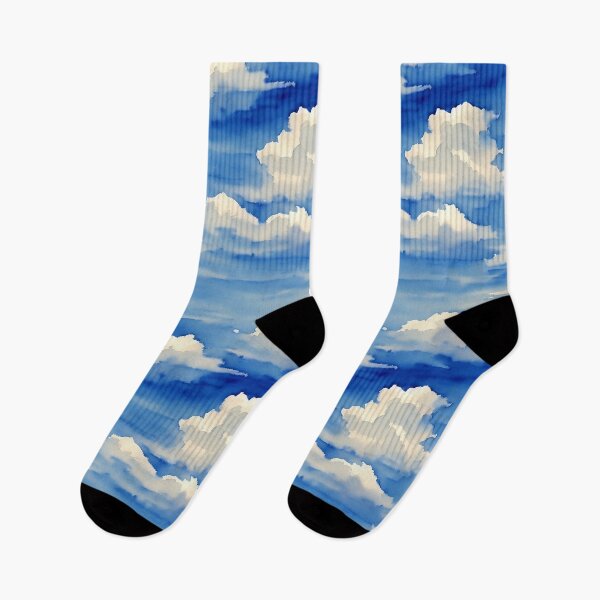 Item preview, Clouds in the Sky Seamless Pattern, Watercolor designed and sold by Girly-Universe.