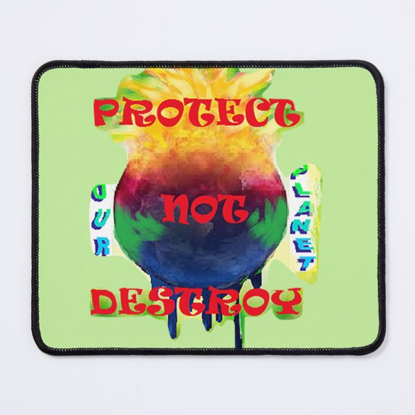 Item preview, PROTECT OUR PLANET 2, Recycle Reuse Renew Rethink Crisis Environmental Activism Earth Day Lettering Design, go green safe our planet design inspired by nature designed and sold by Adri Barnard.