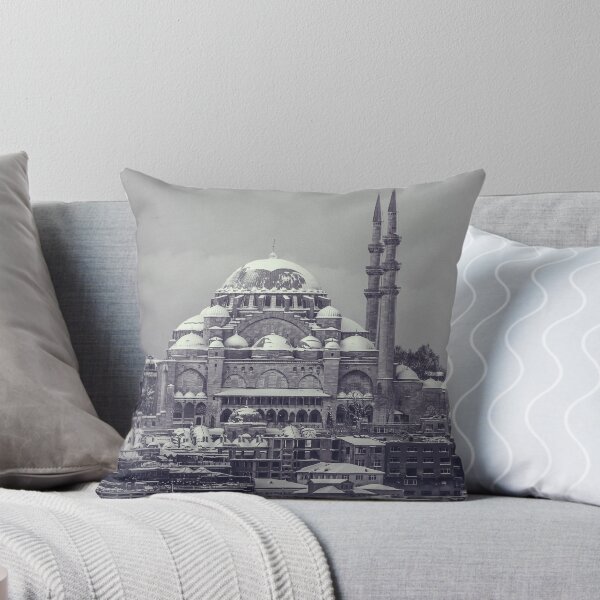 Item preview, Winter Mosque in Black and White I Istanbul Photography designed and sold by KEnzPhotography.