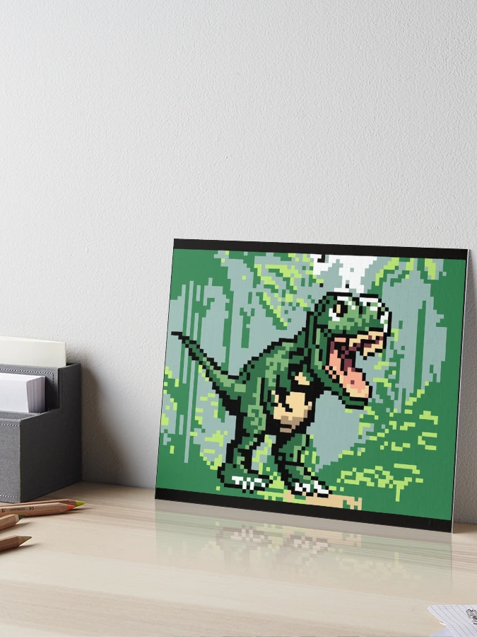 Pixel T-Rex Art Print for Sale by maddreamerr