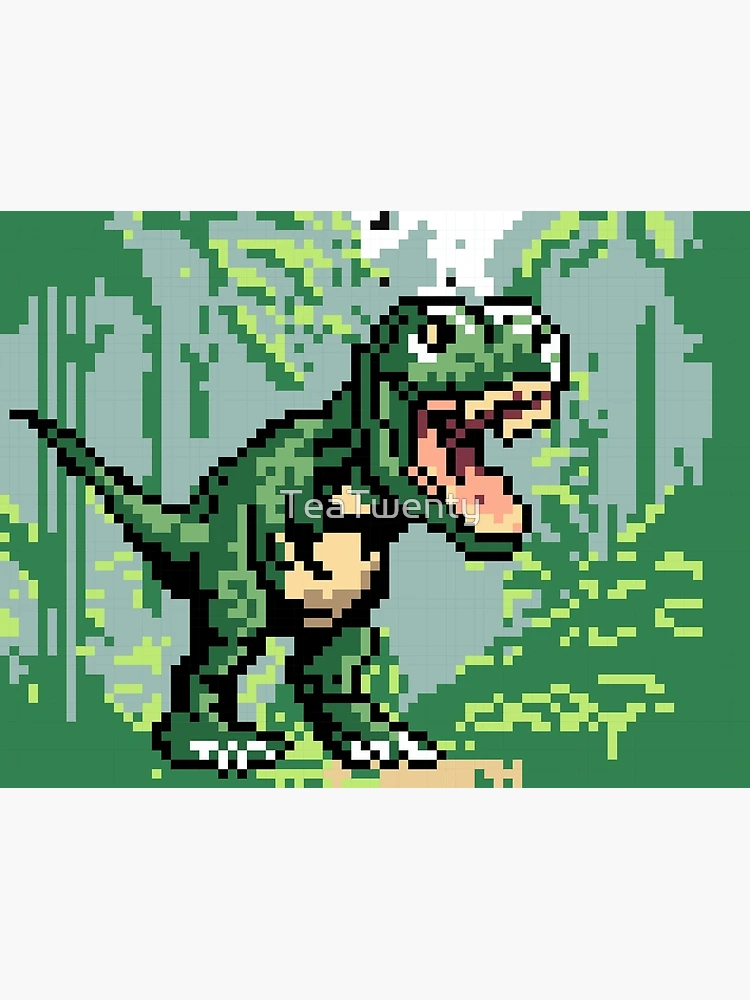 3 headed T-rex.. 32x32 pixel art : r/PixelArt