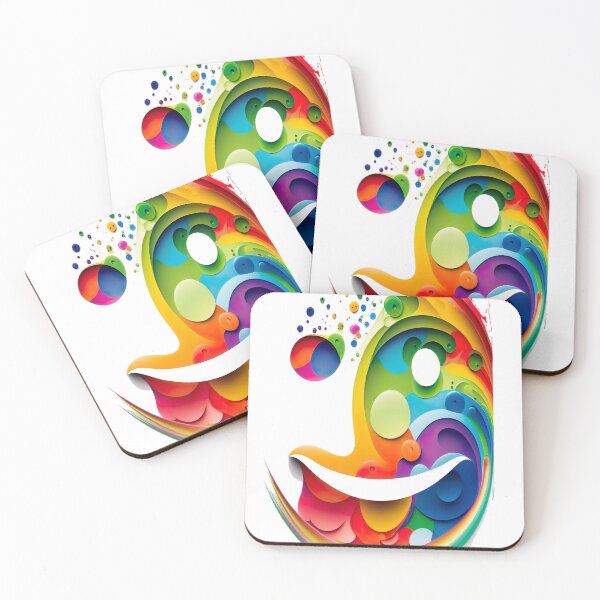 Item preview, Colorful Smiling Faces of Happiness designed and sold by Vindbult.