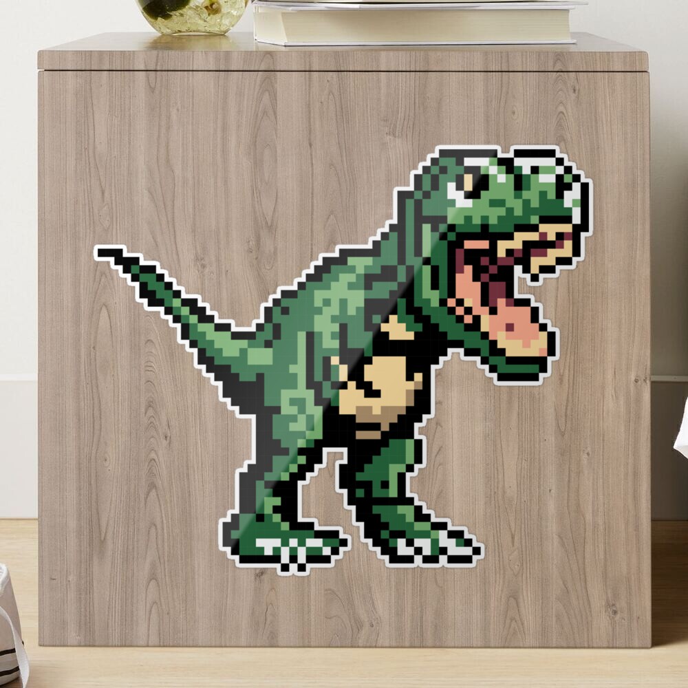 Pixel T-Rex Art Print for Sale by maddreamerr