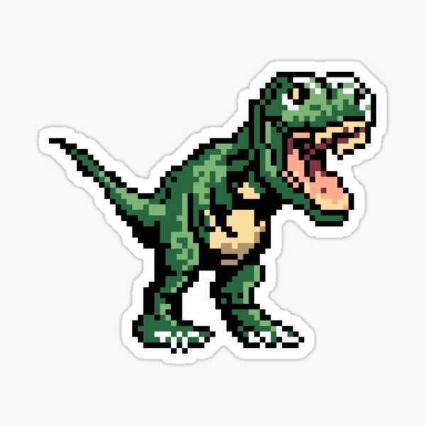 Pixel T-Rex Art Print for Sale by maddreamerr