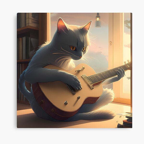 Cat Playing Instrument Canvas Prints for Sale Redbubble