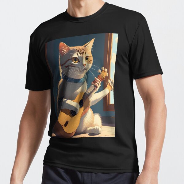 Cute Cat With Ukulele Poster for Sale by AgataKaja