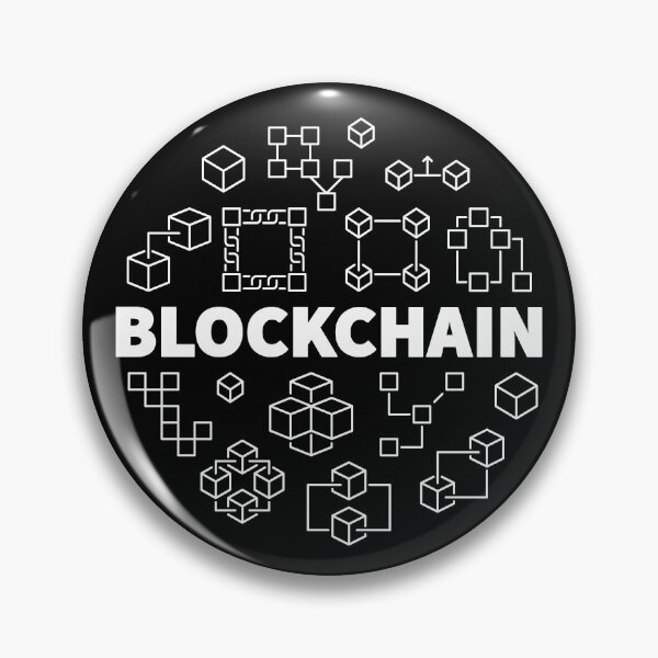 Item preview, Blockchain Technology modern outline round design for cryptocurrency and block chain fans  designed and sold by venomousvector.