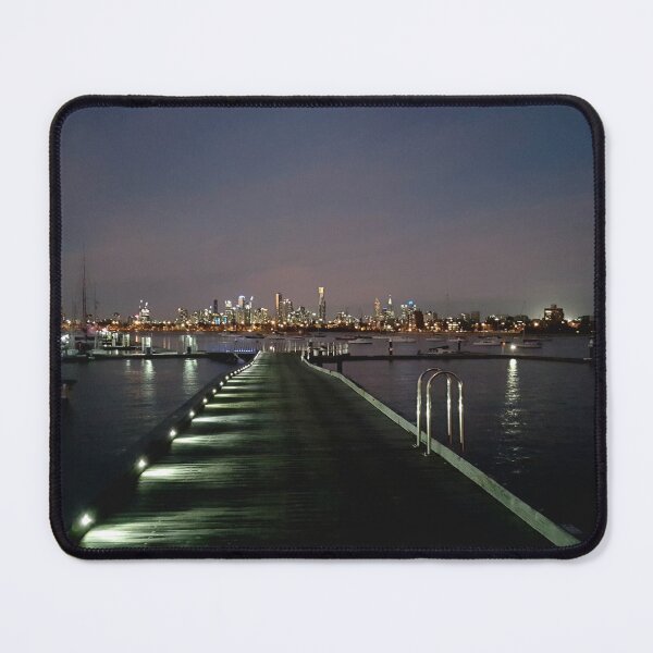 Item preview, St Kilda Pier Sunset Melbourne City Views Night designed and sold by Michael Voyler.