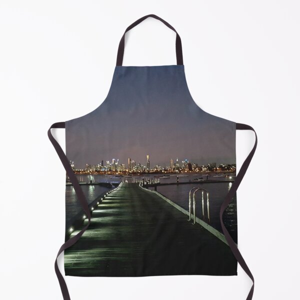 Item preview, St Kilda Pier Sunset Melbourne City Views Night designed and sold by Michael Voyler.