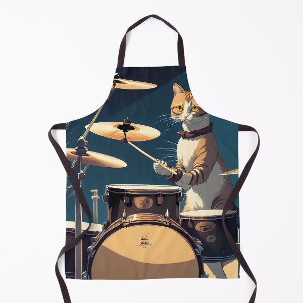 Item preview, Cute Cat Drummer designed and sold by AgataKaja.