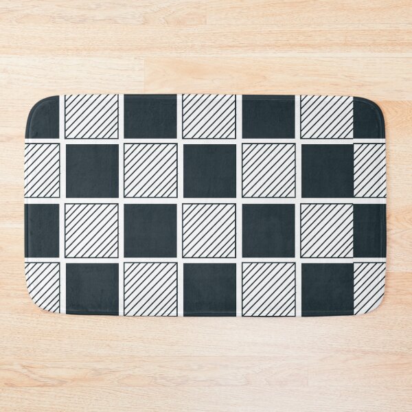 Item preview, Navy Blue Black White Checkerboard Pattern designed and sold by Nisha Prabhu.