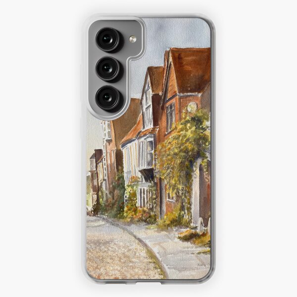 Watercolour of a lane in Rye East Sussex, England Samsung Galaxy Soft Case