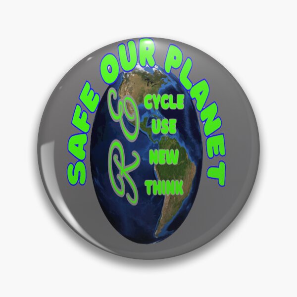 Item preview, Safe our Planet Recycle Reuse Renew Rethink Crisis Environmental Activism Earth Day Lettering Design, go green safe our planet design inspired by nature designed and sold by Adri Barnard.