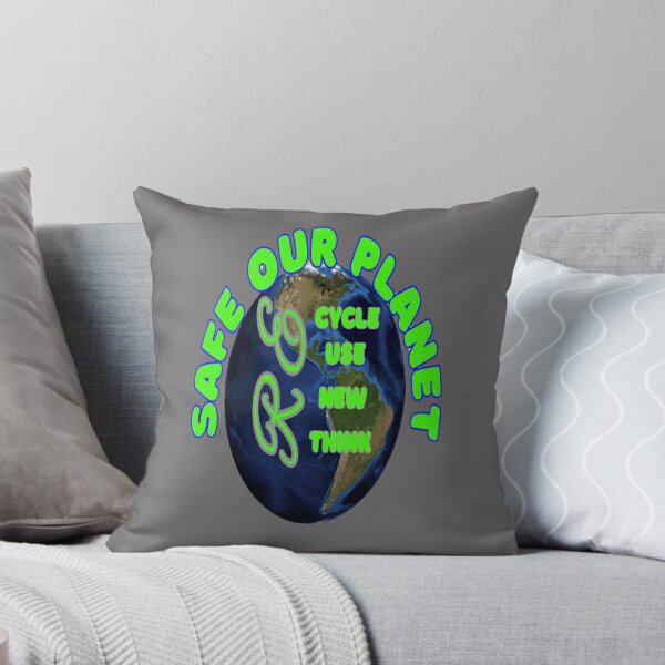 Item preview, Safe our Planet Recycle Reuse Renew Rethink Crisis Environmental Activism Earth Day Lettering Design, go green safe our planet design inspired by nature designed and sold by Adri Barnard.