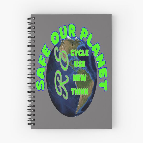 Item preview, Safe our Planet Recycle Reuse Renew Rethink Crisis Environmental Activism Earth Day Lettering Design, go green safe our planet design inspired by nature designed and sold by Adri Barnard.