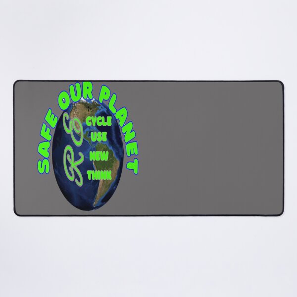 Item preview, Safe our Planet Recycle Reuse Renew Rethink Crisis Environmental Activism Earth Day Lettering Design, go green safe our planet design inspired by nature designed and sold by Adri Barnard.