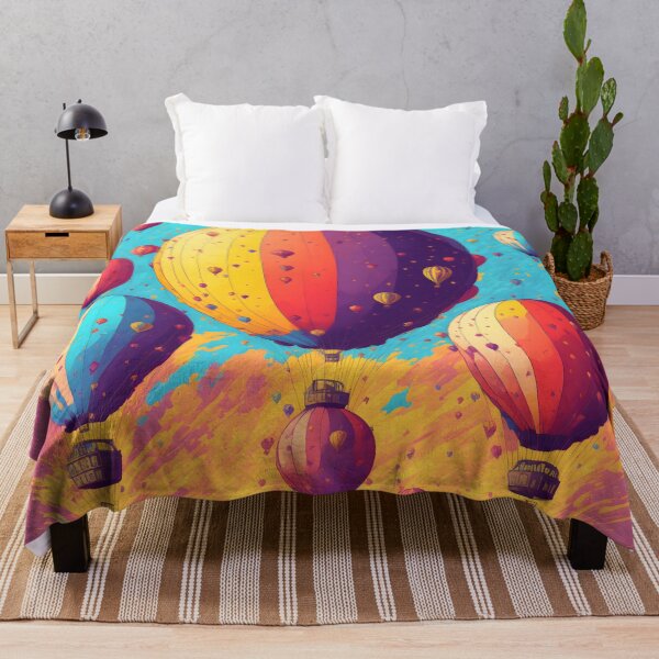 Item preview, Pastel Hot Air Balloons on Pink and Blue Background designed and sold by Aaron2610.