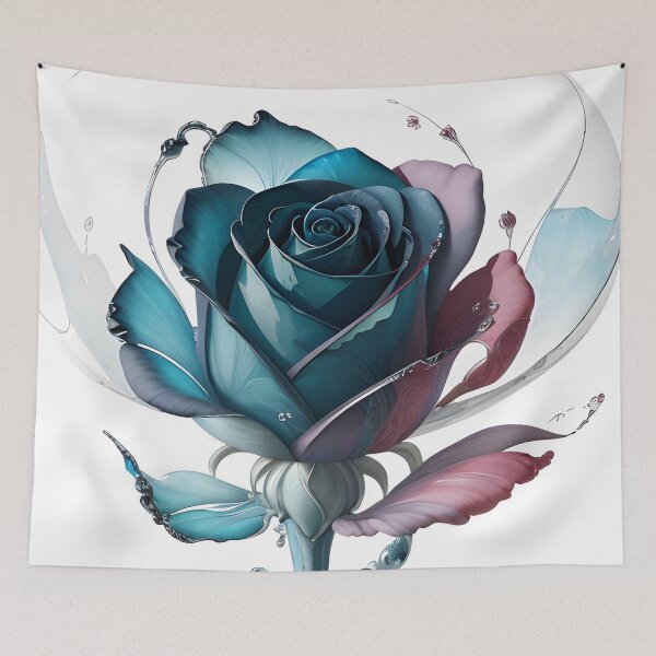 Item preview, Rose 5 white blue pink designed and sold by christineiris.
