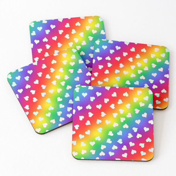 Item preview, Rainbow Hearts Pattern designed and sold by Jandsgraphics.