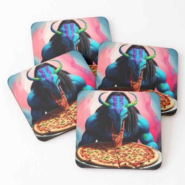 Item preview, Creepy Beast Feasting on Pepperoni Pizza designed and sold by Michael Voyler.