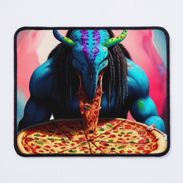 Item preview, Creepy Beast Feasting on Pepperoni Pizza designed and sold by Michael Voyler.