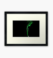 Coloured Smoke Green Framed Print