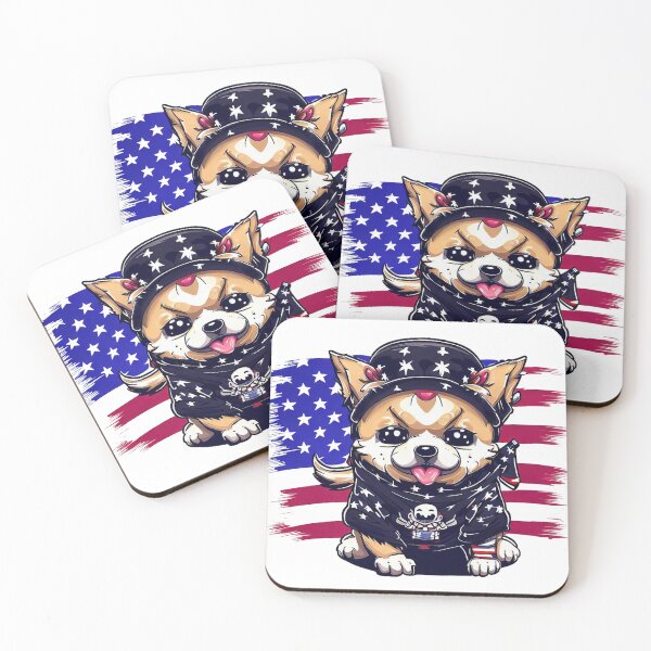 Item preview, Cute Dog 4th Of July Red, White, and Punk designed and sold by ChromaArtistic.