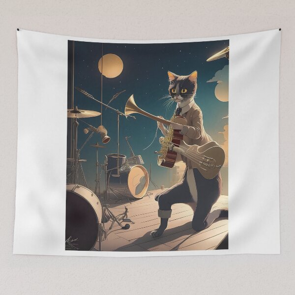 Item preview, Elegant Cat Musician designed and sold by AgataKaja.
