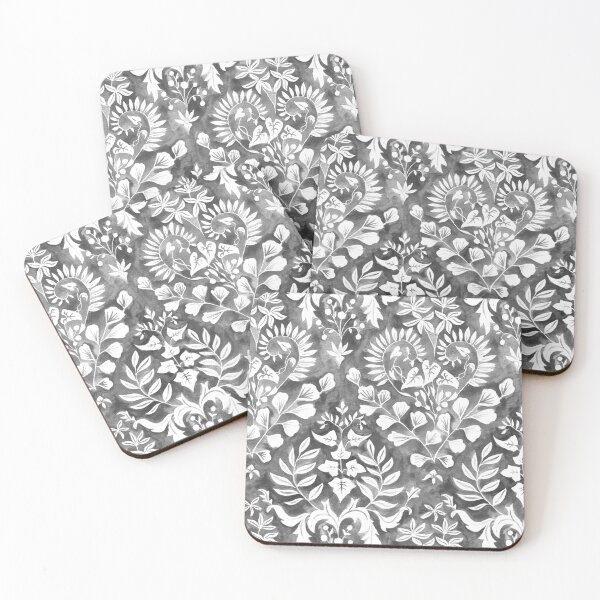 Item preview, Negative Space Botanical Watercolor - Grey designed and sold by TigaTiga.