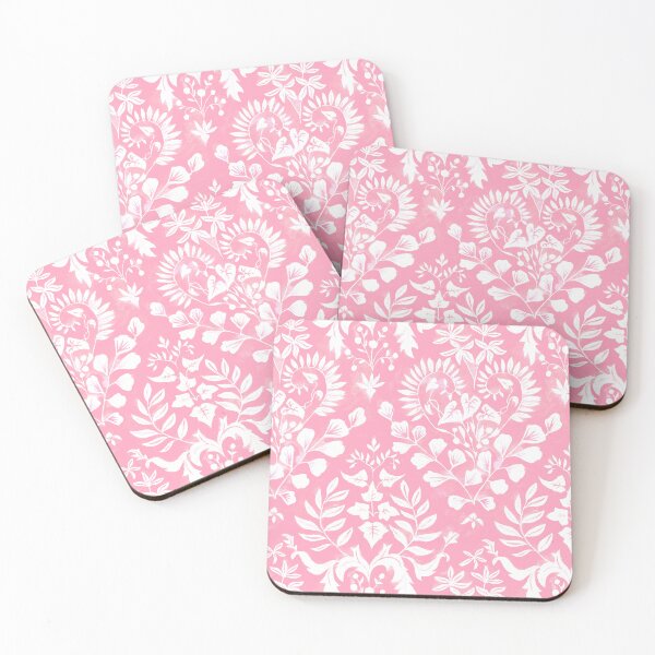 Item preview, Negative Space Botanical Watercolor - Pink Lace designed and sold by TigaTiga.