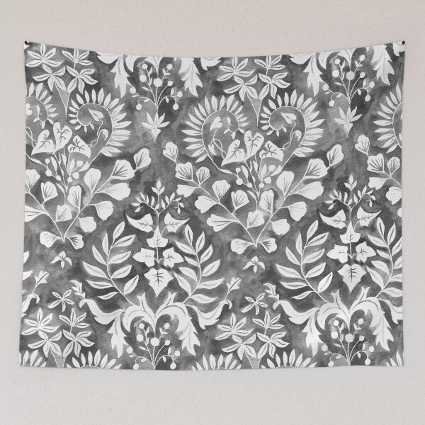 Item preview, Negative Space Botanical Watercolor - Grey designed and sold by TigaTiga.