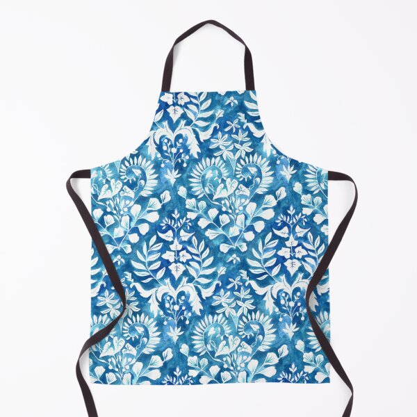 Item preview, Negative Space Botanical Watercolor - Cobalt Blue designed and sold by TigaTiga.