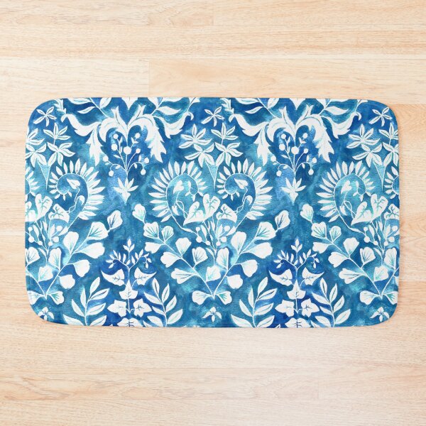 Item preview, Negative Space Botanical Watercolor - Cobalt Blue designed and sold by TigaTiga.