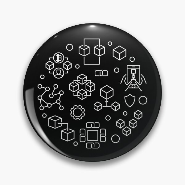 Item preview, Block-chain Technology modern thin line round design for cryptocurrency and block chain fans  designed and sold by venomousvector.
