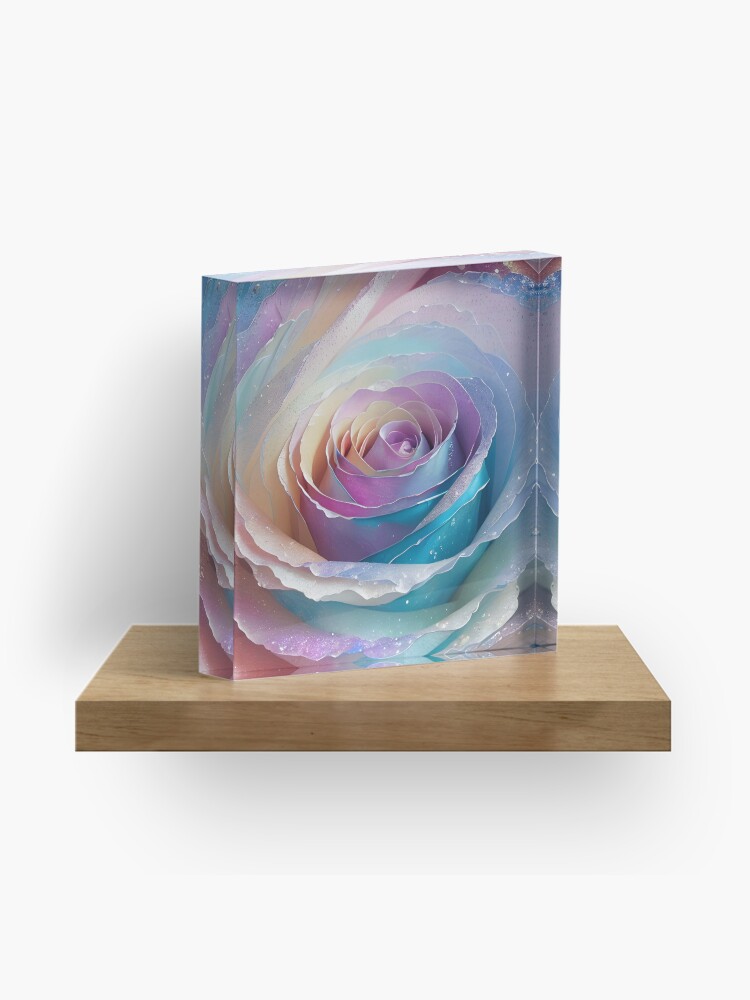 Acrylic Block, Rose 8 Pastel designed and sold by christineiris