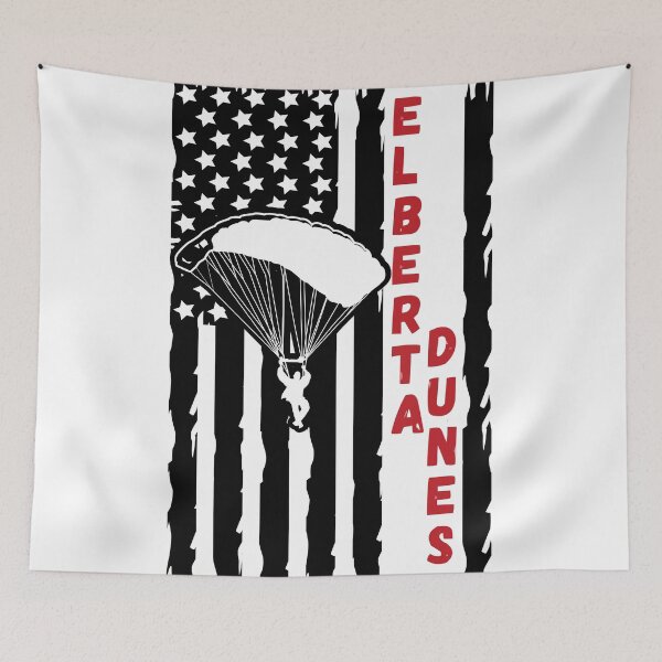 Item preview, Elberta Dunes Michigan USA - Vintage Paragliding Skydiving Parachuting Parasailing Logo designed and sold by Vintage-TM.