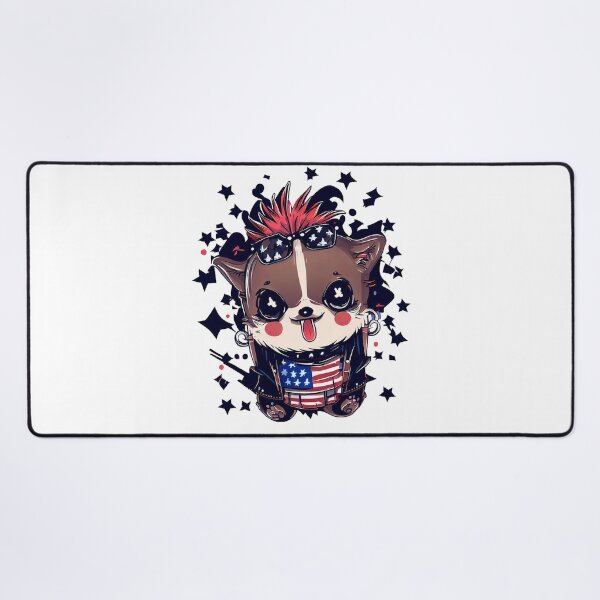 Item preview, Cute Dog 4th Of July Punk Patriot designed and sold by ChromaArtistic.