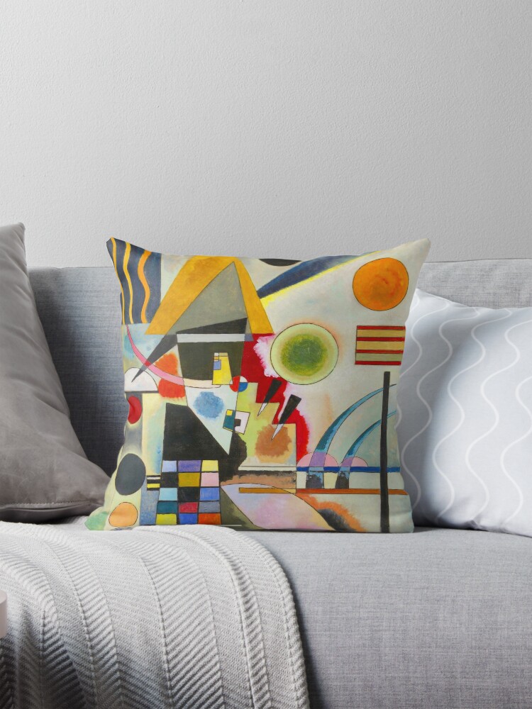 Thumbnail 1 of 4, Pillow, Kandinsky Swinging designed and sold by TeeARTHY.
