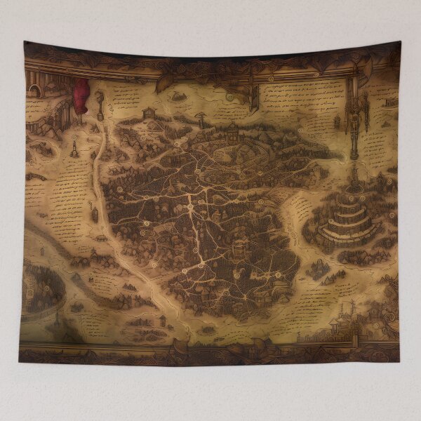 Item preview, The Map of Imagination: A Guide to Medieval Fantasy Realms designed and sold by MonsterMatt87.