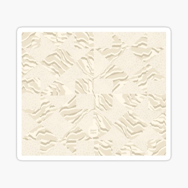 DesignerMim's Abstract Animal Print — Cream Sticker