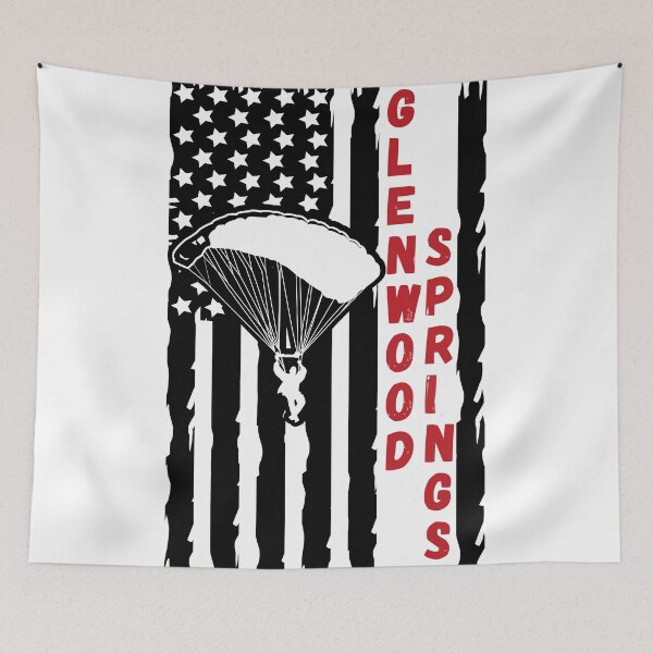 Item preview, Glenwood Springs Colorado America USA - Vintage Paragliding Skydiving Parachuting Parasailing Logo designed and sold by Vintage-TM.