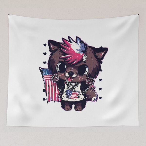 Item preview, Cute Dog 4th Of July Freedom Fighter designed and sold by ChromaArtistic.