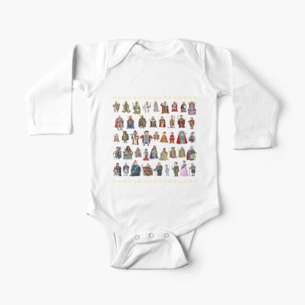 The Kings and Queens of England and Britain (2023) Long Sleeve Baby One-Piece
